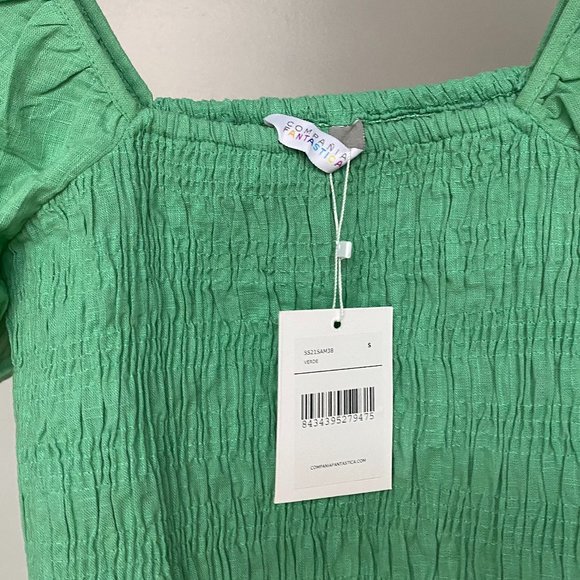 Compañía Fantástica puffed sleeve shirred top - Picture 4 of 4